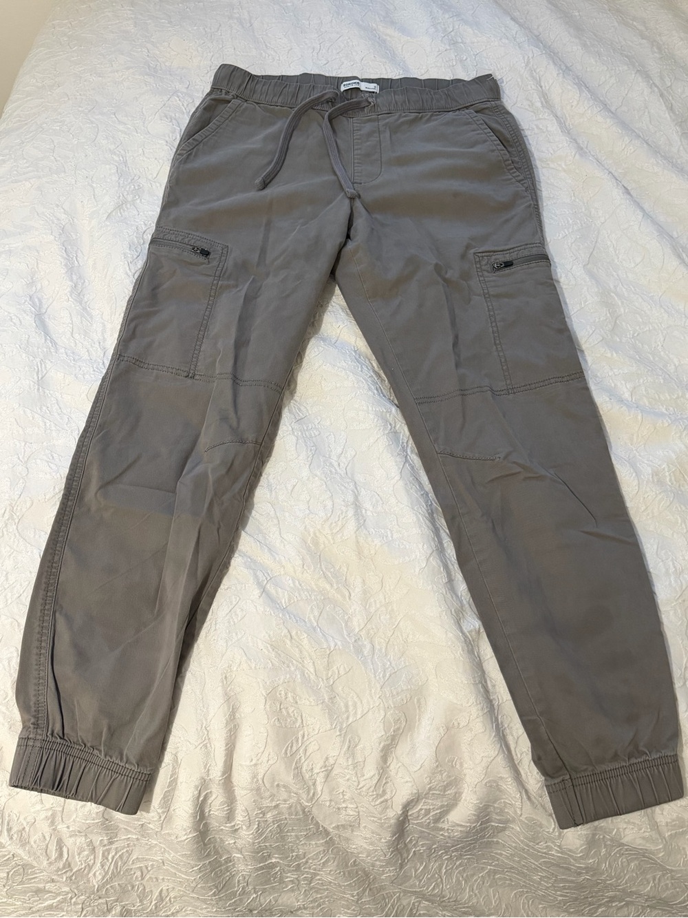 Sonoma Men's Gray Cargo Joggers - Drawstring Elastic Waist
